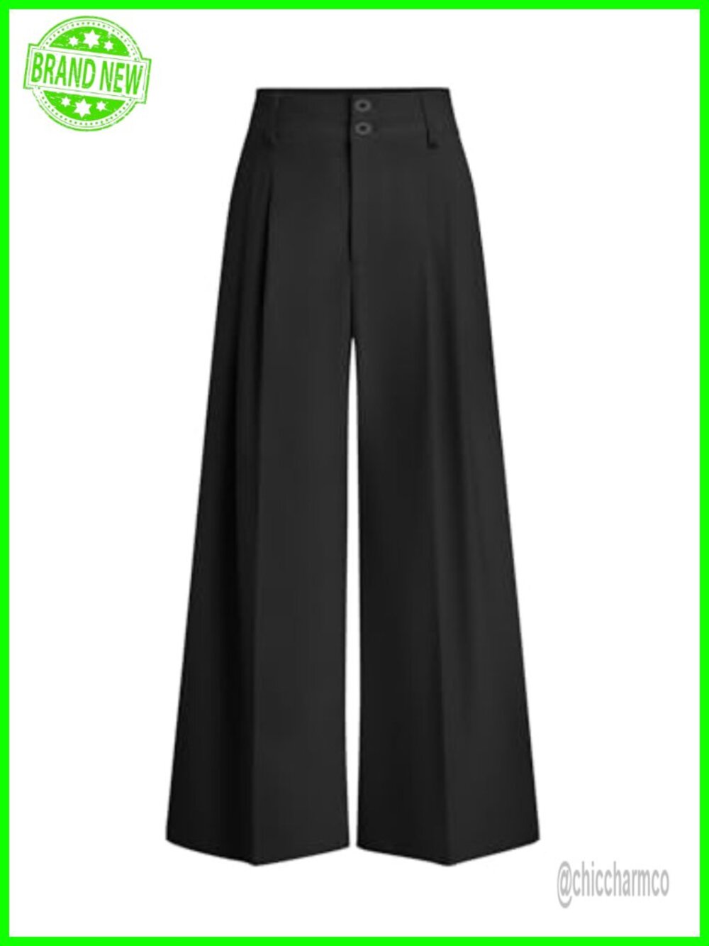 Women's High Waisted Wide Leg Dress Pants Loose Fit Palazzo Trousers